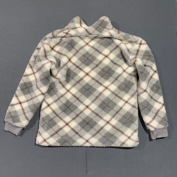 Maurices Women's Size Large Plaid Sherpa Fleece Pullover Sweatshirt - Picture 6 of 6